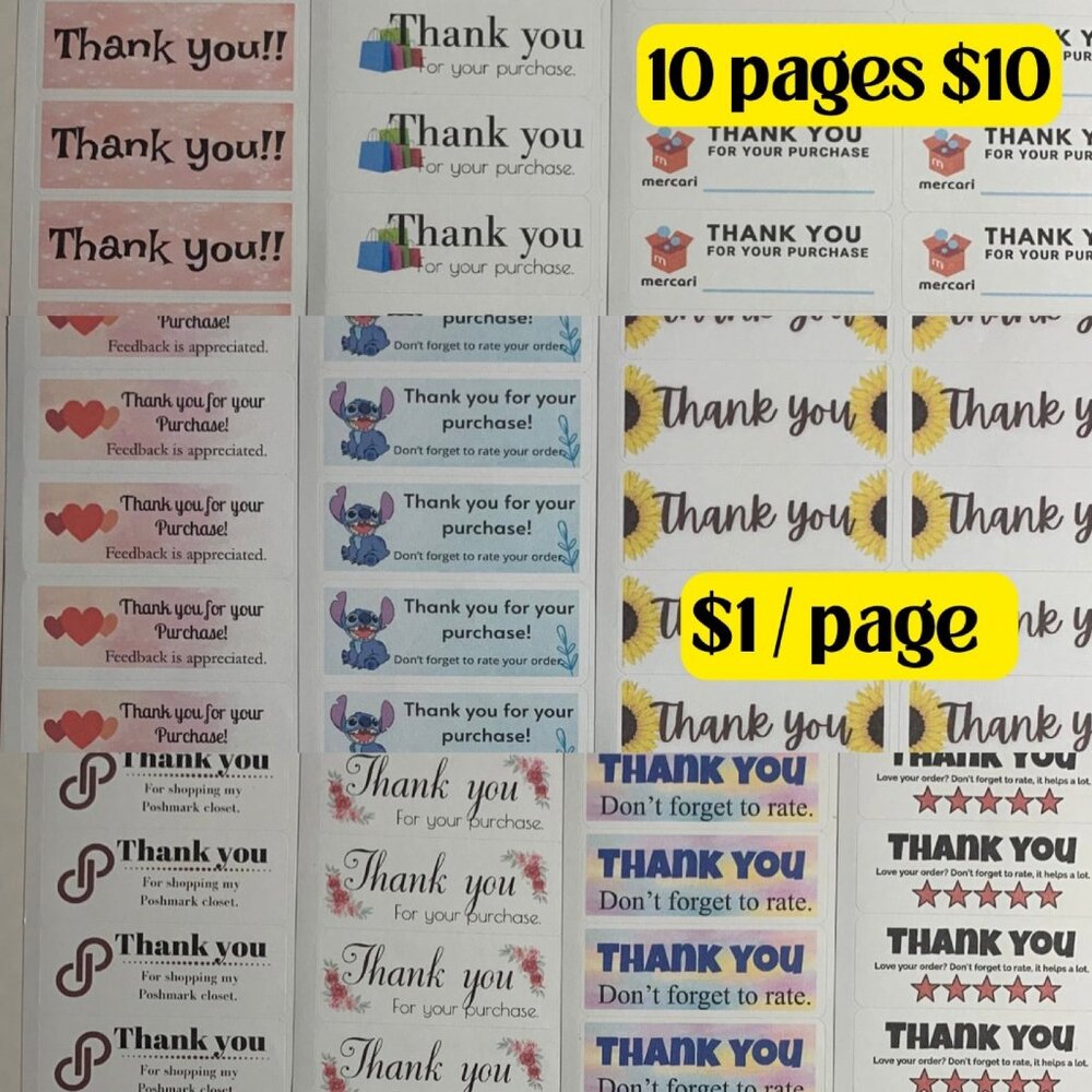 10 mixed sticker pages only $10